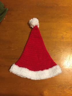 Hand crochet Santa hat