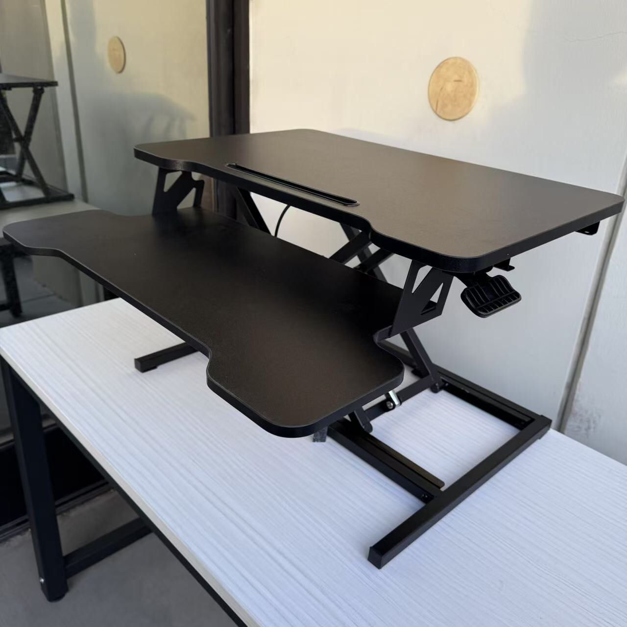 New In Box 26Lx 24Dx4.5H To 16 Inches Max Height Standing Adjustable Desktop Riser Stand To Work Desk