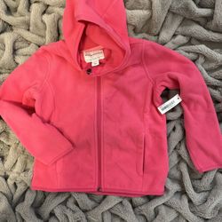  Girls and Toddlers' Polar Fleece Full-Zip Hooded Lightweight Jacket
