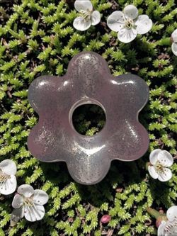 ​🌸 Glow-in-the-Dark Flower Straw Topper – Iridescent Glitter Finish