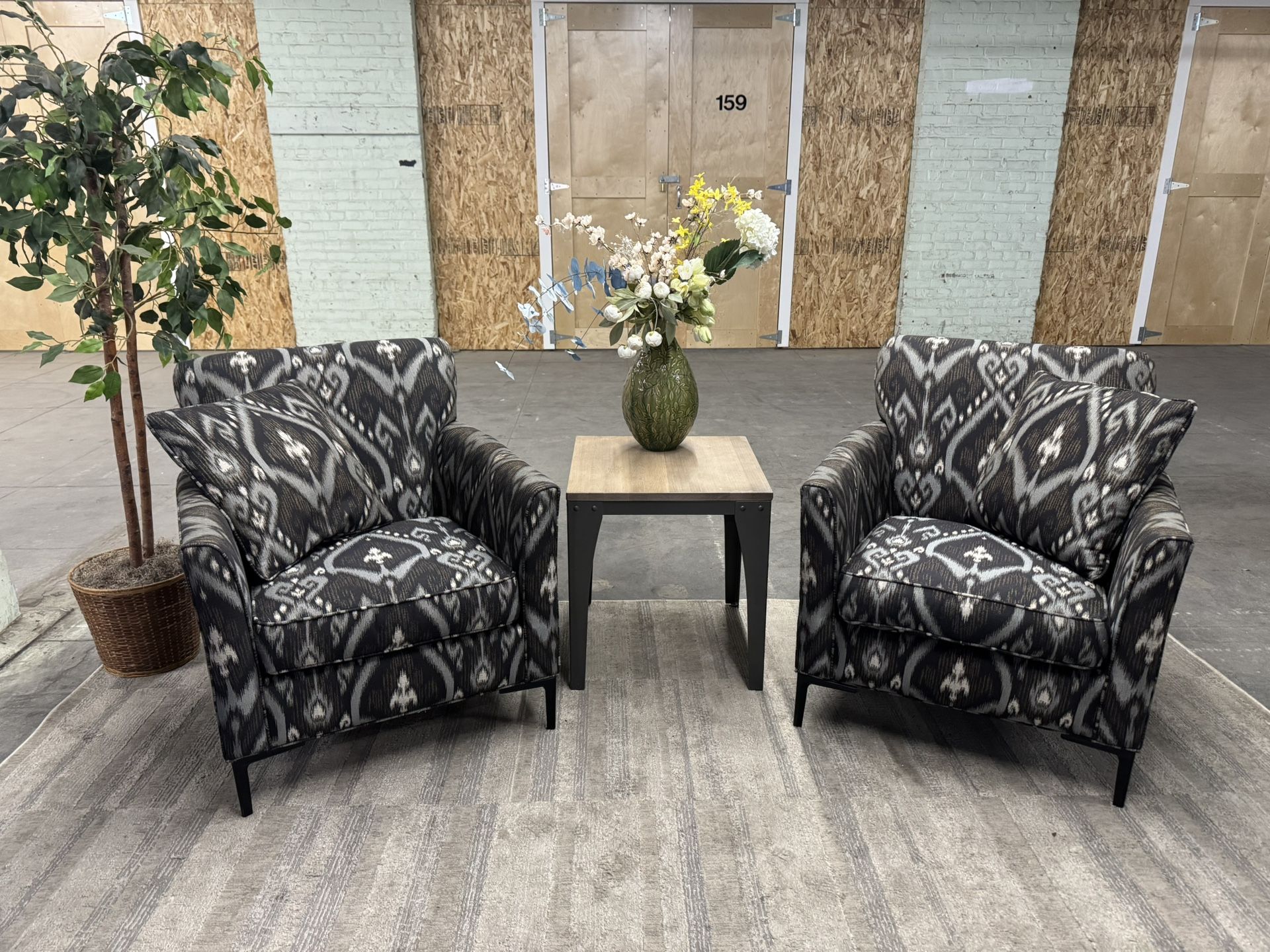 Pair of Bohemian Armchairs with Cushions