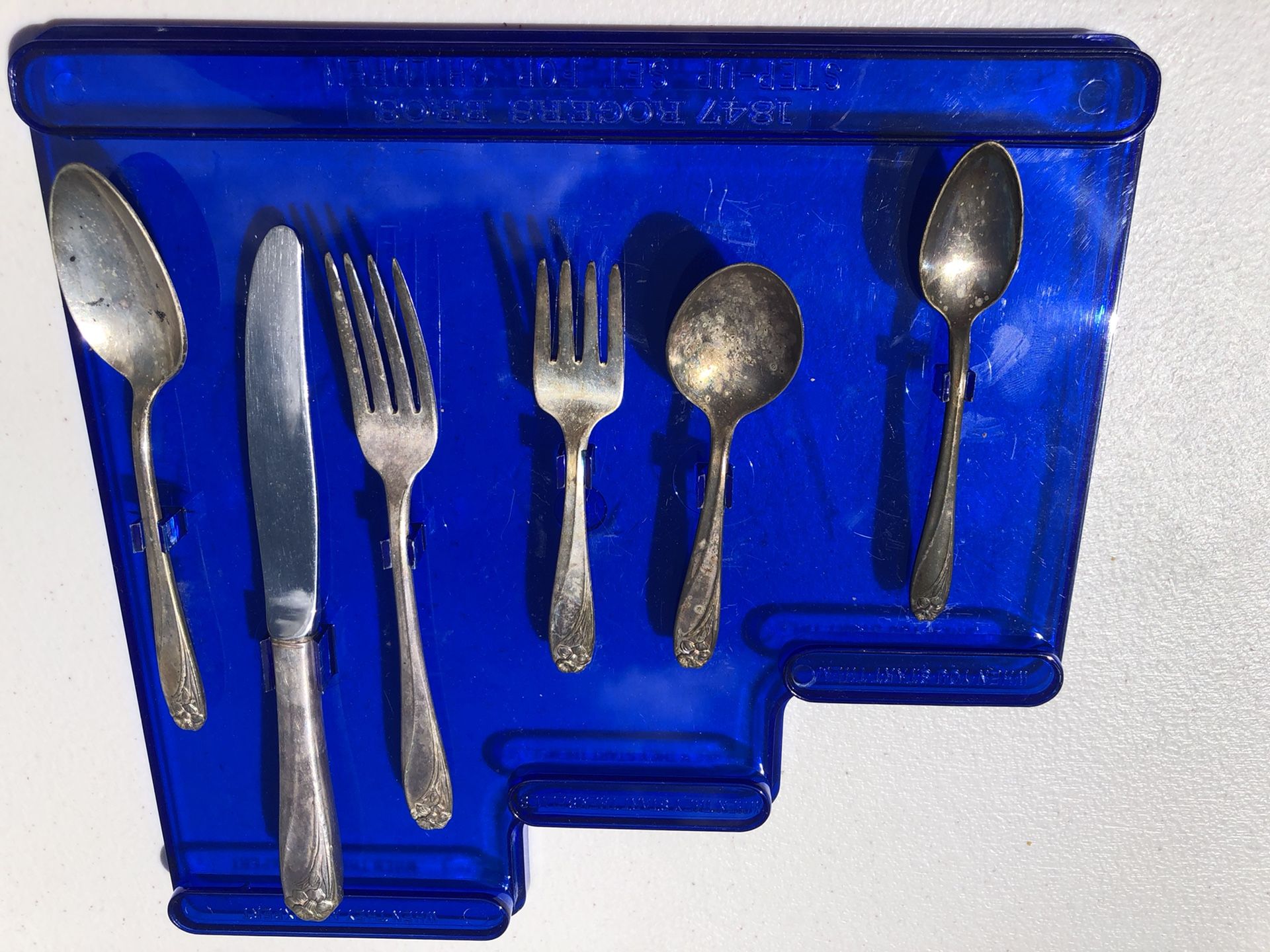 Vintage Silverware 1847 Roger Bros Kids Step Up Set