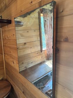 Large Rectangular Wall Mirror Wood Frame