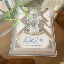Signed parker washington penn state rookie card
