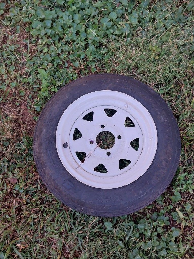 New 4.80x12 4 Lug Trailer Wheel And Tire