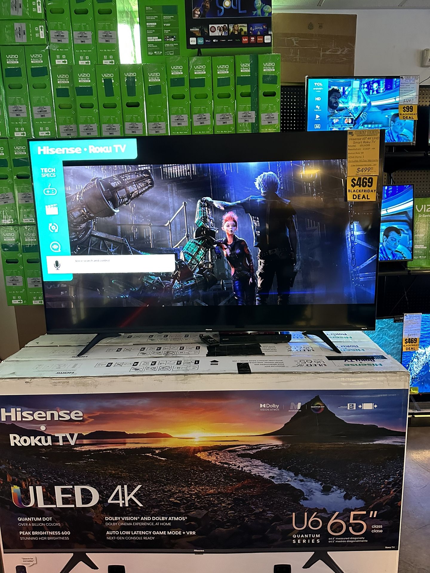 65” HiSense ULED 4K UHD Smart TV 90 Day Warranty Included Televisions