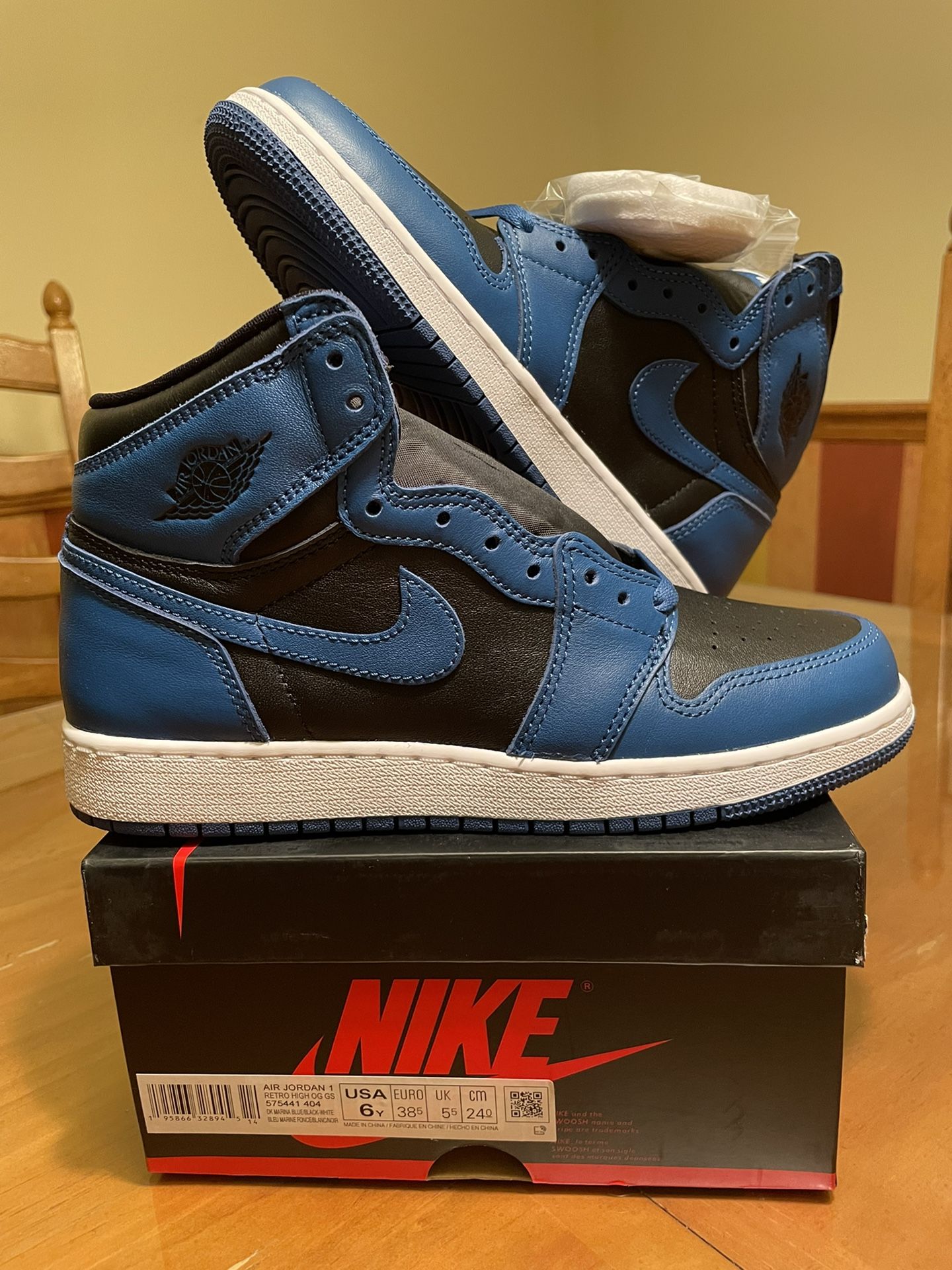 Blue Nike Jordan Womens Size CLEAN Air Jordan Mid Size Womens