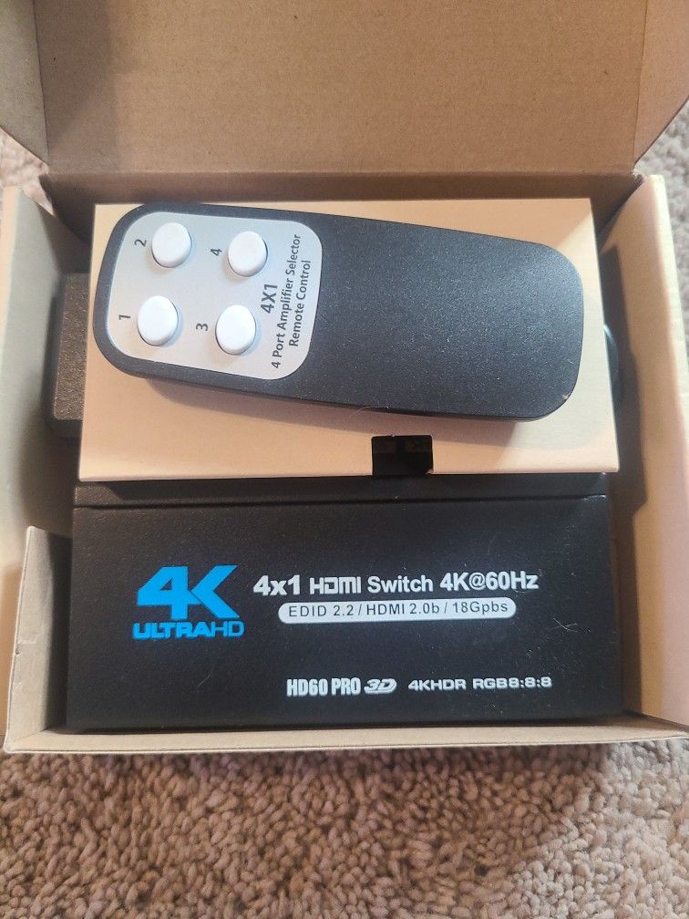 HDMI Switch 4k Ultrahd 60hz 18 gpbs HD60 Pro 3D