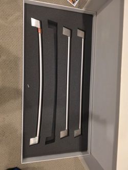 3 Café Refrigerator Handles – New/Unused – Brushed Stainless – Take All