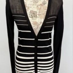 Calvin Klein Light Striped Cardigan Size L