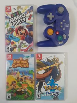 Nintendo switch wireless controller & games