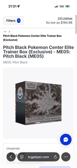 Pitch Black pokemon center ETB 4x