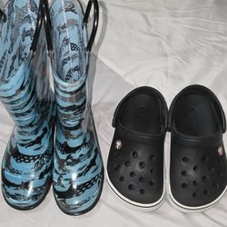 Boy Rain Boots & Kids Crocs