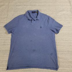 Polo Ralph Lauren Shirt XL Blue Classic Fit Golf Pony Athleisure Designer Sporty