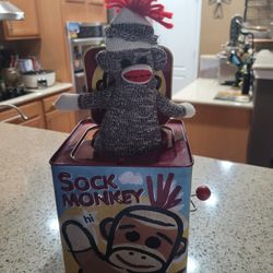 The Original Sock Monkey Jack In the Box
