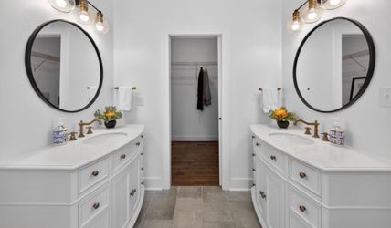 2 White Vanities