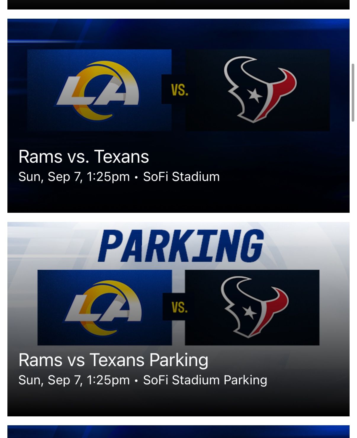 2025 Rams Home games 4 Seats And Tailgating