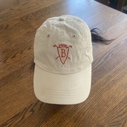 VTG Butterfield Country Club Garb Hat Cap Beige Adj Red Embroidered