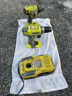 Combo Impact Drill And Drill We Battery And Charger 