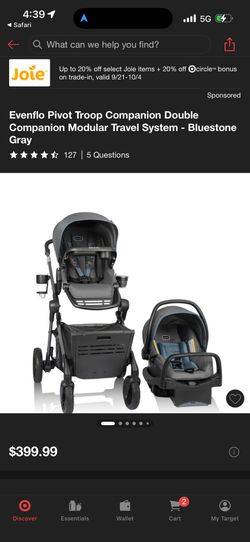 Evenflo Pivot Troop Stroller Companion