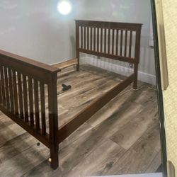 Queen Bed Frame With Good Mattress Andbox Spring 