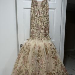 Tiffany Champagne Rose Mermaid Dress