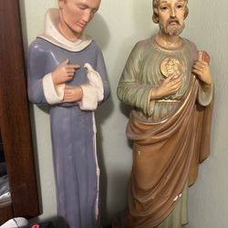 St Francis & St Jude Statues 26” Tall 