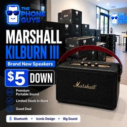 Marshall Kilburn III Portable Wireless Bluetooth Speaker (New) - $5 Down | Payment plan available