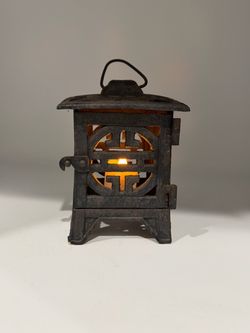 Rustic Cast-Iron Japanese Pagoda Lantern