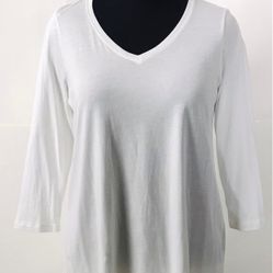 J. Jill White Mixed Media Tunic! Medium NWT