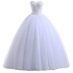 Honeydress Women's Elegant Sweethear Neck Wedding Dress and Communion Dress