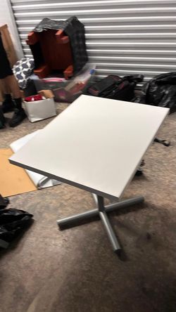 White square table