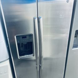 GE Stainless Steel Side By Side Refrigerator Refri