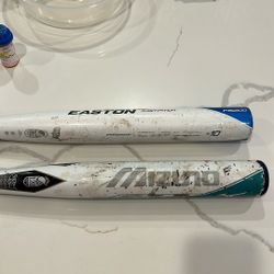 2 Fast Pitch Softball Bats, Mizuno Whiteout 2 & Easton FS 200