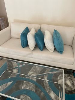 Brand new never used paid white couch (Apartment size)