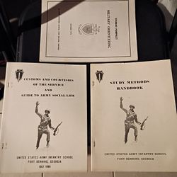 Three Vintage U.S. Army Training Pamphlets/Handbooks from the Late 1960s and Early 1970s.