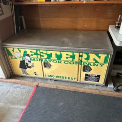 Large stainless steel storage box.