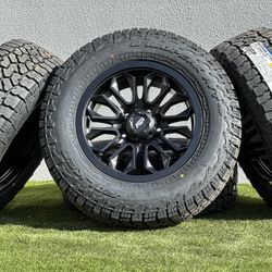 NEW 18” Toyota Tundra wheels Black Rims 4x4 Falken AT4W 275/65R18 tires 5x150 A/T Sequoia
