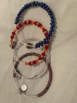 Mixed Beaded Alex and Ani Bracelet Lot – 4Pieces