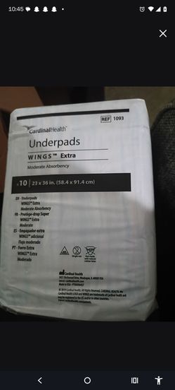 100 underpads for either incontinence or can be used for animal pee pee pads for pets