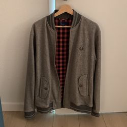 Fred Perry Varsity Jacket Size L Used Good Condition