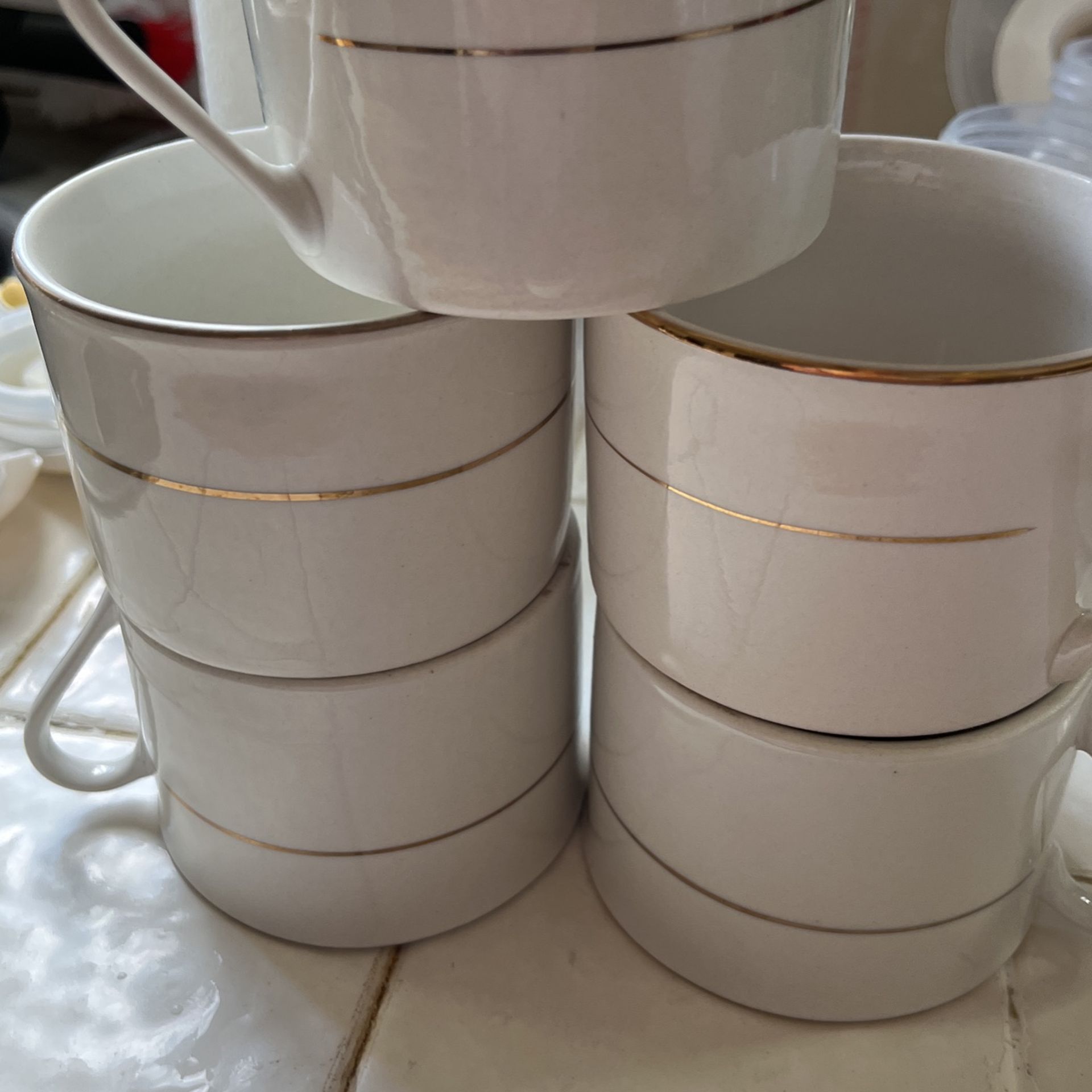 Gibson Everyday China Mug White Gold Trim Replacement Tea Coffee Cup
