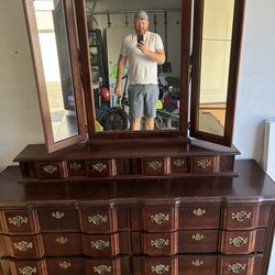 Vintage dresser with mirror