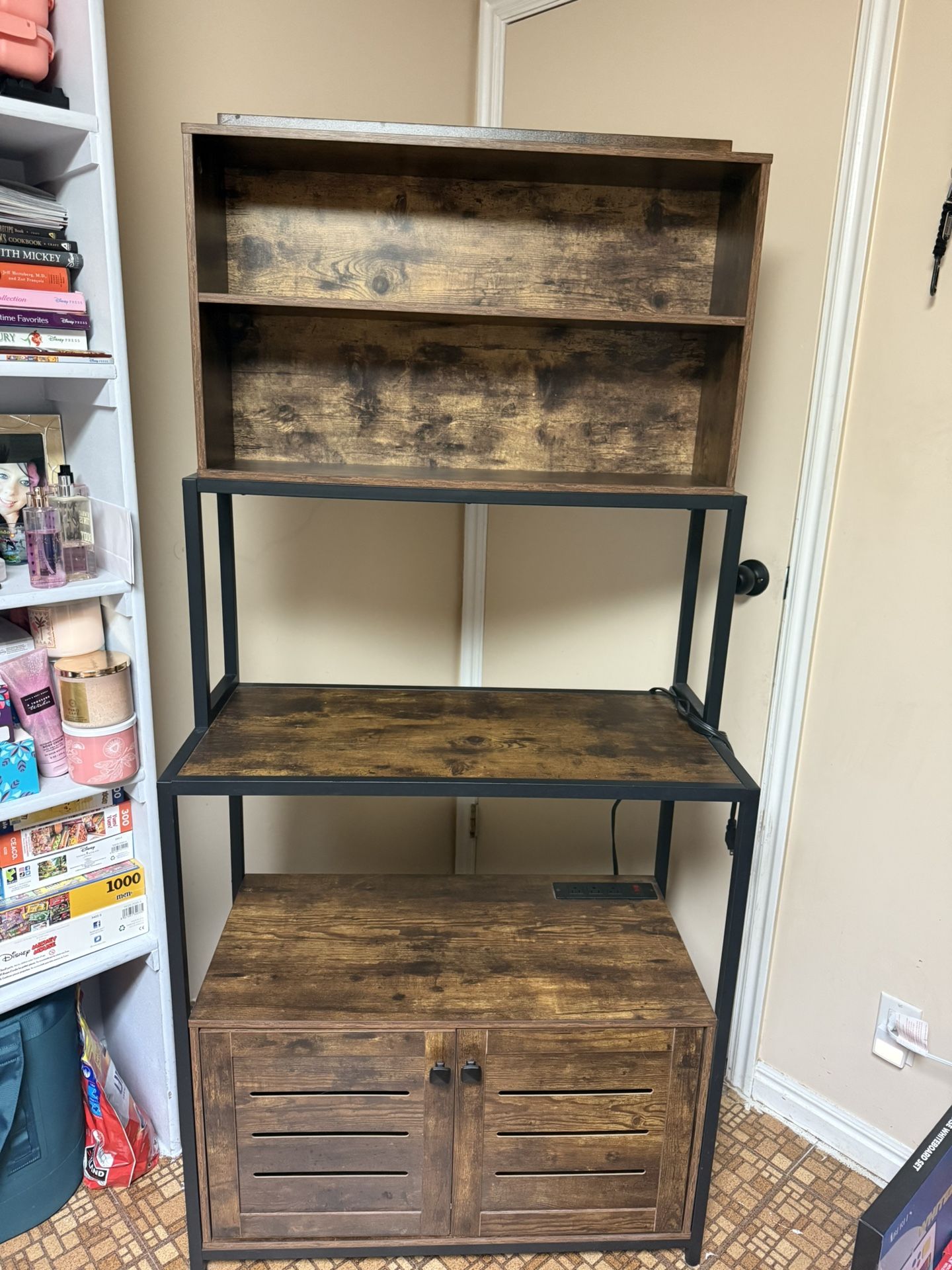 Rustic Brown 5-Tier Kitchen Bakers Rack