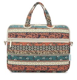 kayond Red Bohemia Patten Waterproof Laptop Shoulder Messenger Bag Case Sleeve for 15 Inch 15.6 Inch Laptop