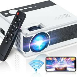 Mini Projector, 1080P and 220" Display Support, 5500Lumen Video Projector Portable for outdoormovies, Compatible with iPhone, TV Stic