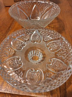 Vintage Glass Decorative Candy Dish, NEW IN BOX