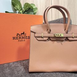 Hermes Togo Birkin 25 Handbag in Alezan
