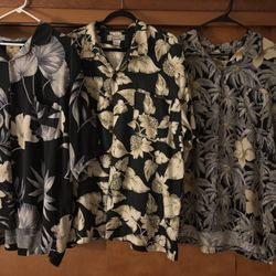 Twelve Different Tommy Bahama Mens 100% Silk Hawaiian Shirts
