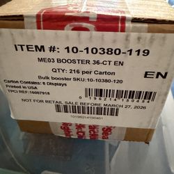 Pokemon Perfect Order Me03 Sealed Booster Case